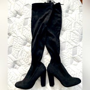 Lace up over the knee boots
